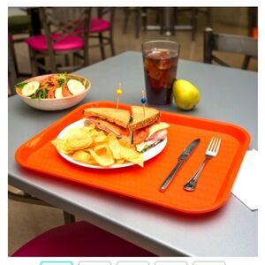 ✨3 For $15✨NWT 2 Orange BBQ / Party / Food Service 16x12"  Trays